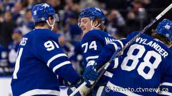 McMann, Holmberg help Leafs down Oilers; McDavid registers three more assists