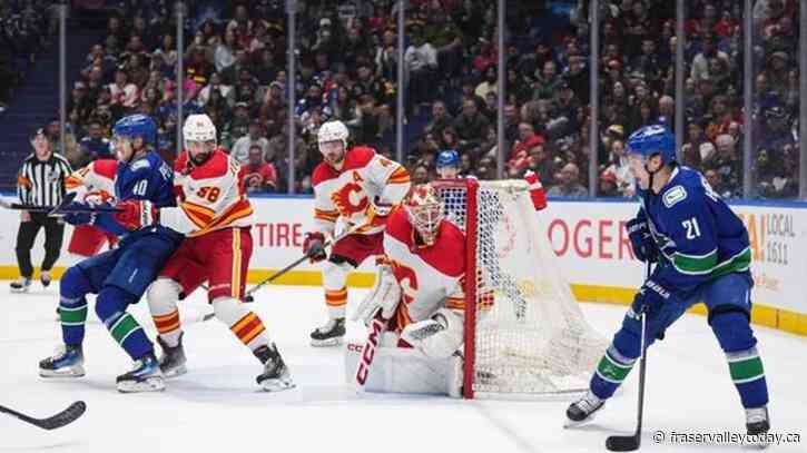 Hoglander scores twice as Vancouver Canucks double up Calgary Flames 4-2