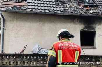 FW-GL: Wohnhaus im Stadtteil Moitzfeld durch Feuer total zerstört