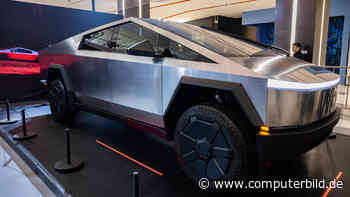 Tesla Cybertruck bereit zum Laden ohne Kabel