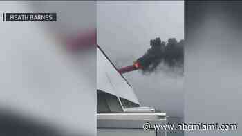 Video shows flames, heavy black smoke after Carnival Freedom exhaust funnel catches fire near Bahamas