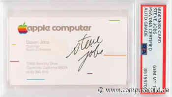 Signierte Visitenkarte von Steve Jobs zum Rekordwert versteigert