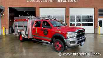 Man fleeing cops dangles from 20-foot cable before dropping onto Wash. fire truck