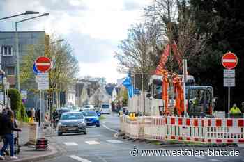 Borchener Straße stadtauswärts gesperrt