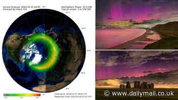 Northern Lights will be visible across the UK tonight as a huge solar storm strikes Earth - here's the best time to see the stunning display in your area