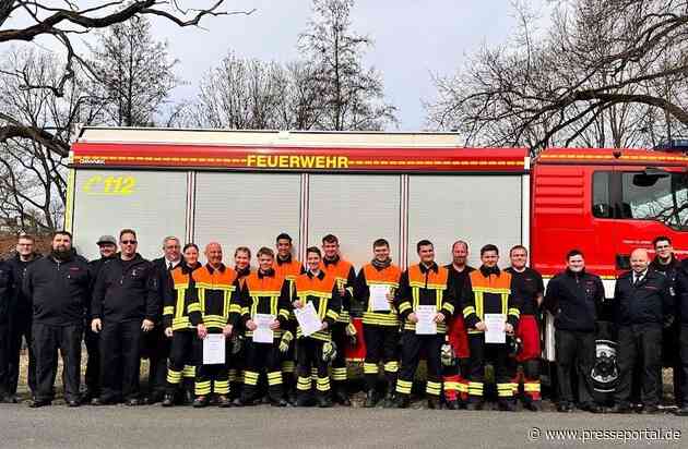 FW Overath: Abschluss der Truppmannausbildung Teil 2 (TM2) der Freiwilligen Feuerwehr Overath