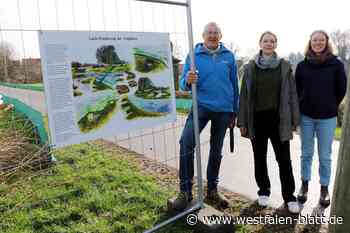 Tafel informiert über die Krötenwanderung in Rödinghausen