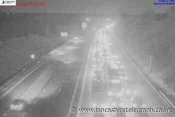 M56 j7 Lymm and  j6 Manchester Airport traffic stopped