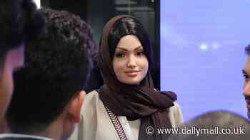 Saudi Arabia unveils female humanoid robot that has been programed not to talk about sex or politics because it is illegal under Sharia law - weeks after nation's male robot groped a woman