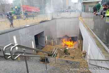 Boze boeren nemen voor derde keer Europese wijk in Brussel in: schade ook deze keer enorm