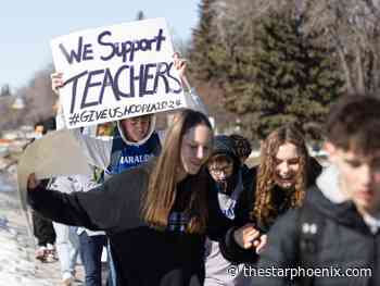 Students staging walkout, protest in support of Saskatchewan teachers