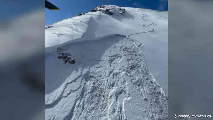 Skier partially buried during avalanche in Kananaskis Country
