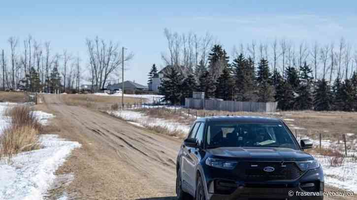 Police vehicles block roads to Saskatchewan farm property where four found dead