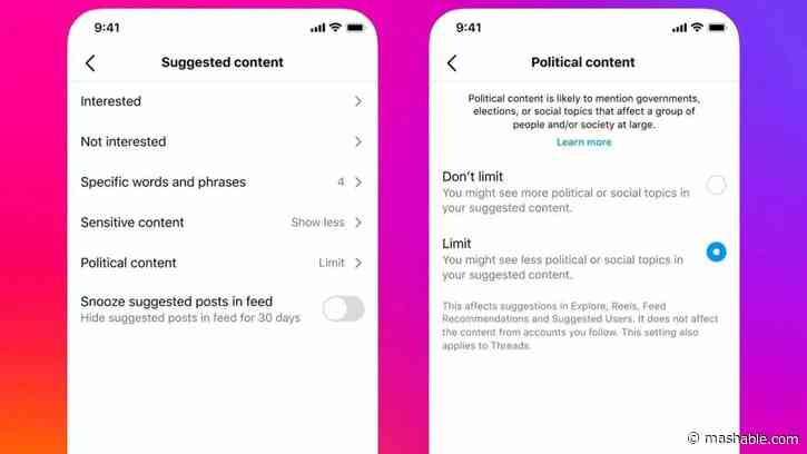 Instagram is limiting political content. Here's how to get around it.