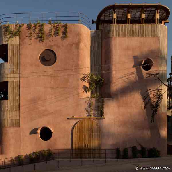 Estudio Carroll clads rounded Mexican hotel in pink chukum
