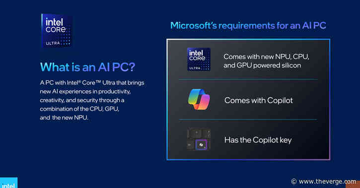 Microsoft’s new era of AI PCs will need a Copilot key, says Intel