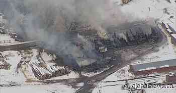 Large barn fire west of Calgary being investigated