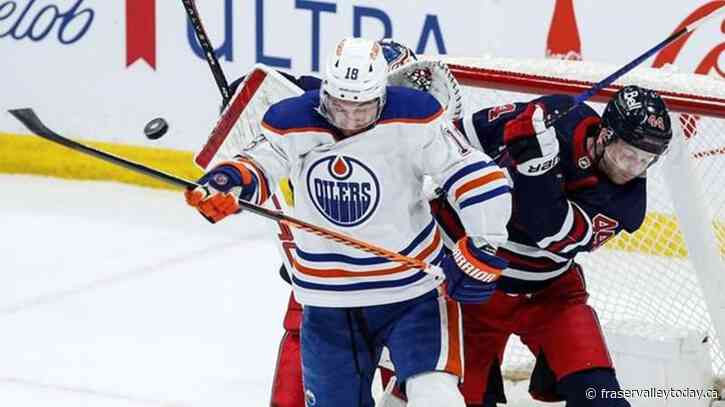 Hyman plays OT hero as Oilers edge Jets 4-3