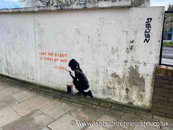 New Banksy-style artwork appears in Blackburn town centre