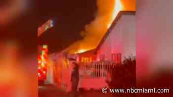 Video shows house going up in flames in SW Miami-Dade