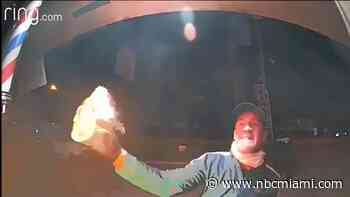 Surveillance shows alleged arsonists setting Hialeah barbershop ablaze