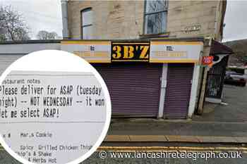 Darwen takeaway's warning after 'Just Eat customer stole food'
