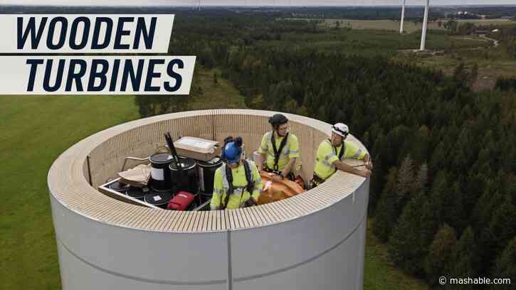 World’s tallest wooden wind turbine promises a cleaner future