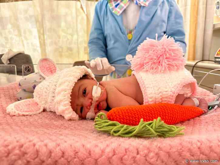 Easter Bunny visits babies at St. David's Round Rock NICU