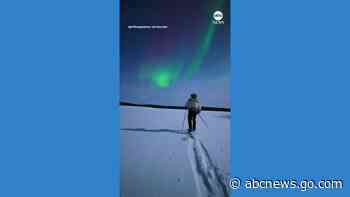 WATCH:  Northern Lights shine over slopes of Finland