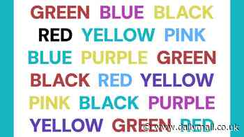 Can YOU make it through this brain teaser in under 25 seconds? It takes average IQ person three tries to pronounce the color instead of the word correctly for each