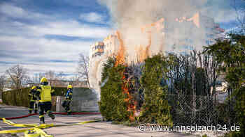 Hecke in Burghauser Bachstraße in Vollbrand – Feuerwehr verhindert Schlimmeres