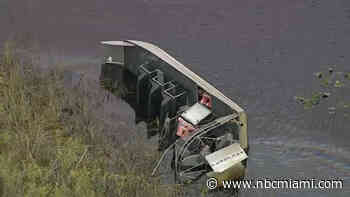 Operator arrested after airboat flips into gator-infested waters in Everglades