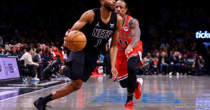 Nets tie NBA record with 18 3-pointers in a half, beat Bulls