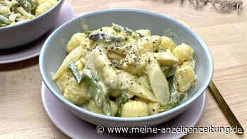 Zaubern Sie den Frühling auf den Teller mit feinen Gnocchi mit Spargel in Rahmsauce