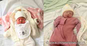 Proud parents celebrate extra special deliveries at the RVI in Newcastle on Easter Sunday