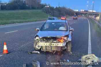 Hornchurch and Beam Park police arrest male after A13 crash