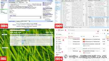 Gmail turns 20! Nostalgic images reveal what Google's email service looked like when it launched in 2004 - and how much it has changed since