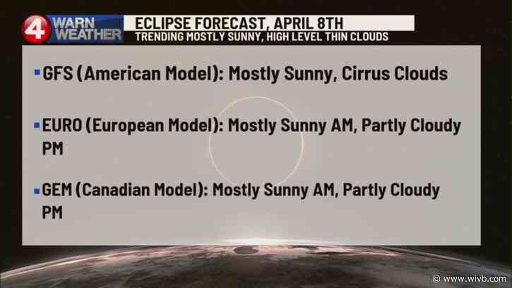 Total solar eclipse forecast: Trend looks promising for sunshine