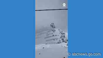 WATCH:  Chairlifts at ski resort battered by strong winds