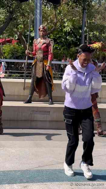 WATCH:  Grandma has her Disney dreams come true meeting the women of Wakanda