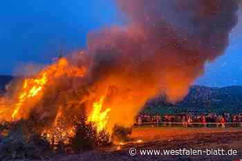 Osterfeuer brennen in fast allen Ortsteilen in Kalletal