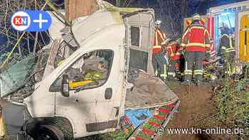 Schwerverletzter nach Unfall in Aukrug: Kleinlaster prallt gegen Baum 