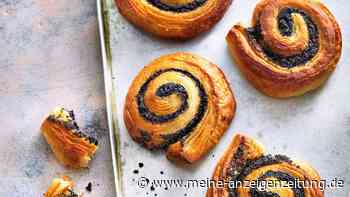 Aus Plunderteig: Rezept für Mohnschnecken