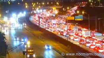 Police investigate barricaded subject inside vehicle on I-95. Traffic delays expected