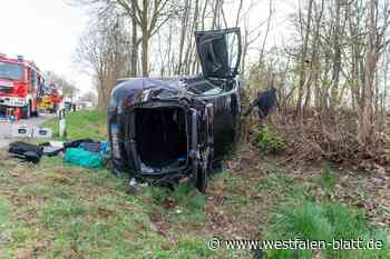 56-Jähriger fährt bei Brakel in den Graben