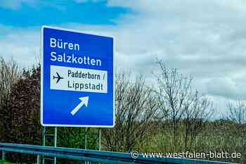 Kurioser Schreibfehler auf Autobahnschild