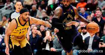 Russell leads Lakers past Raptors 128-111
