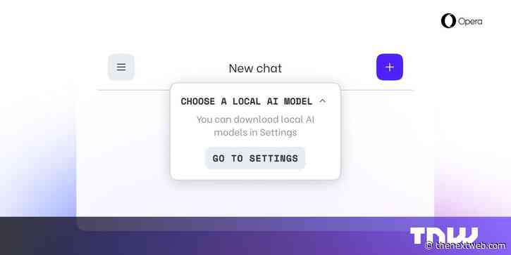 Opera is now the first leading browser with built-in local LLMs