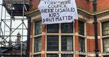 55-year-old man arrested after scaling East Riding Council building with 'disabled kids don't matter' banner