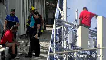 ‘I'm not done': Man comes down hours after climbing Miami cell tower, shutting down power